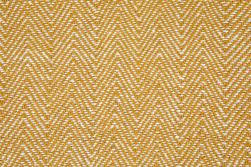 Herringbone - Recycled Cotton Throw in  Ochre