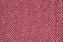 Herringbone - Recycled Cotton Throw in  Red
