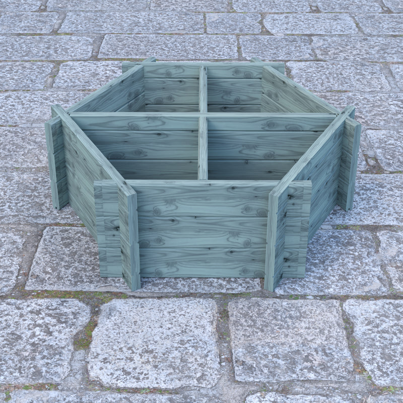 Hexagonal Planter Pressure Treated With 4 Segments