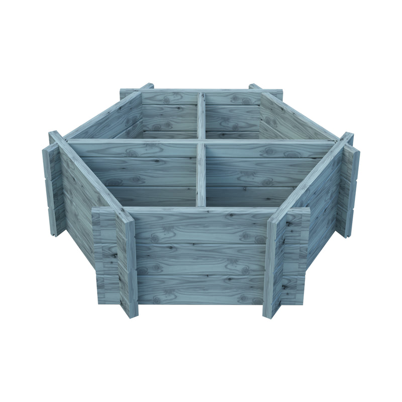 Hexagonal Planter Pressure Treated With 4 Segments