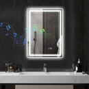 HOMCOM Bathroom Mirror With Bluetooth Lights Demister Pad