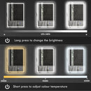 HOMCOM Bathroom Mirror With Bluetooth Lights Demister Pad