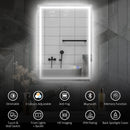 HOMCOM Bathroom Mirror With Bluetooth Lights Demister Pad