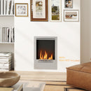 HOMCOM Stainless Steel Bioethanol Fire, Indoor Ethanol Fireplace Insert