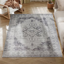 HOMCOM Flannel Non-Slip Washable Rug for Living Room,