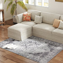 HOMCOM Flannel Non-Slip Washable Rug for Living Room,