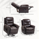 HOMCOM Massage Recliner Chair, Lift Chair with Heat, USB, Remote