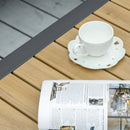 Outsunny Corner Sofa Set L Shape with Table - Dark Grey