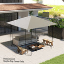 Outsunny 3 x 3(m) Gazebo Canopy Replacement Cover with Drain Holes, Grey