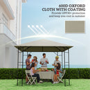 Outsunny 3 x 3(m) Gazebo Canopy Replacement Cover with Drain Holes, Grey