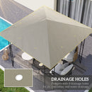 Outsunny 3 x 3(m) Gazebo Canopy Replacement Cover with Drain Holes, Grey