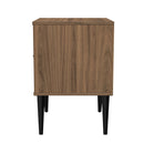 Helsinki Ready Assembled 2 Drawer Bedside Cabinet in Carini Walnut