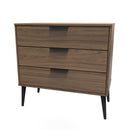 Helsinki Ready Assembled 3 Drawer Chest in Carini Walnut