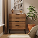 Helsinki Ready Assembled 4 Drawer Chest in Carini Walnut