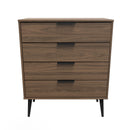 Helsinki Ready Assembled 4 Drawer Chest in Carini Walnut