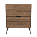 Helsinki Ready Assembled 4 Drawer Chest in Carini Walnut