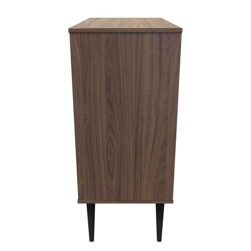 Helsinki Ready Assembled 4 Drawer Chest in Carini Walnut