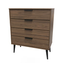 Helsinki Ready Assembled 4 Drawer Chest in Carini Walnut