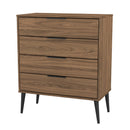 Helsinki Ready Assembled 4 Drawer Chest in Carini Walnut