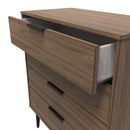 Helsinki Ready Assembled 4 Drawer Chest in Carini Walnut