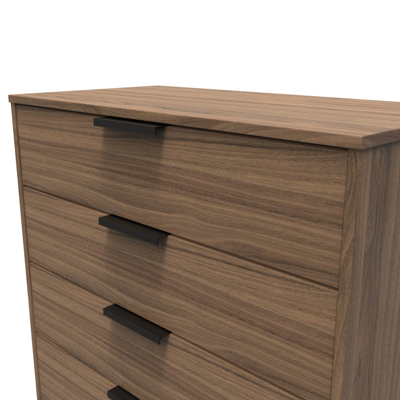 Helsinki Ready Assembled 5 Drawer Chest in Carini Walnut