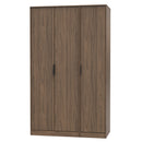 Helsinki Ready Assembled 3 Door Wardrobe in Carini Walnut
