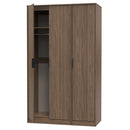 Helsinki Ready Assembled 3 Door Wardrobe in Carini Walnut