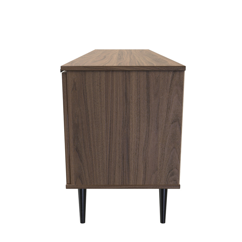 Helsinki Ready Assembled 2 Door 1 Drawer Wide TV Unit in Carini Walnut