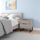 Havana Ready Assembled 2 Drawer Bedside Cabinet in Grey Oak