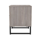 Havana Ready Assembled 2 Drawer Bedside Cabinet in Grey Oak