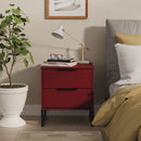 Havana Ready Assembled 2 Drawer Bedside Cabinet in Red Matt