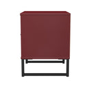 Havana Ready Assembled 2 Drawer Bedside Cabinet in Red Matt