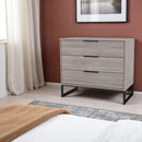 Havana Ready Assembled 3 Drawer Chest in Grey Oak