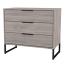 Havana Ready Assembled 3 Drawer Chest in Grey Oak