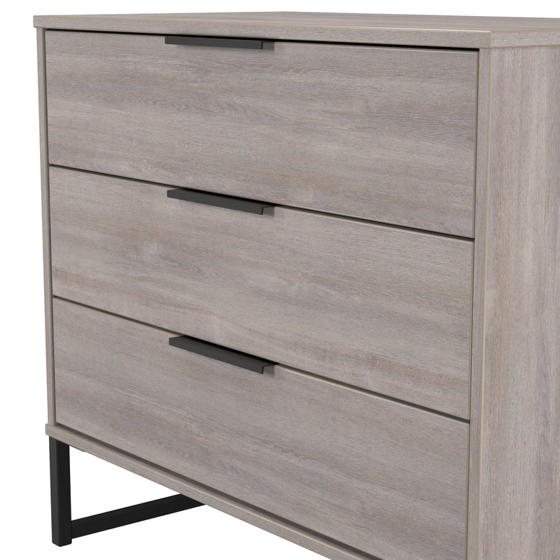Havana Ready Assembled 3 Drawer Chest in Grey Oak