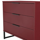 Havana Ready Assembled 3 Drawer Chest in Red Matt