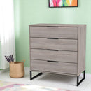 Havana Ready Assembled 4 Drawer Chest in Grey Oak