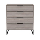 Havana Ready Assembled 4 Drawer Chest in Grey Oak