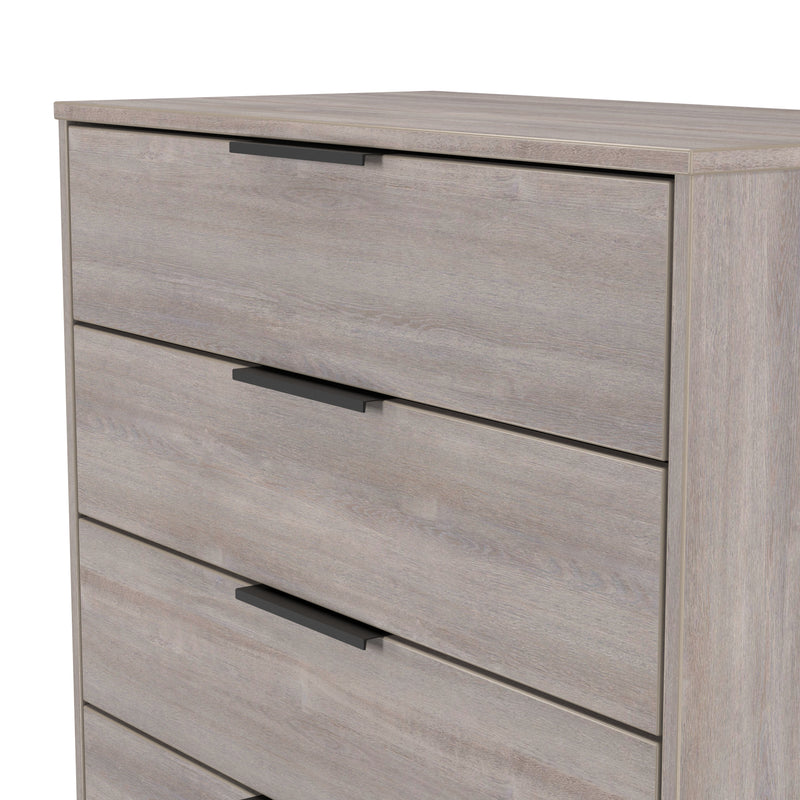 Havana Ready Assembled 4 Drawer Chest in Grey Oak