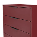 Havana Ready Assembled 4 Drawer Chest in Red Matt