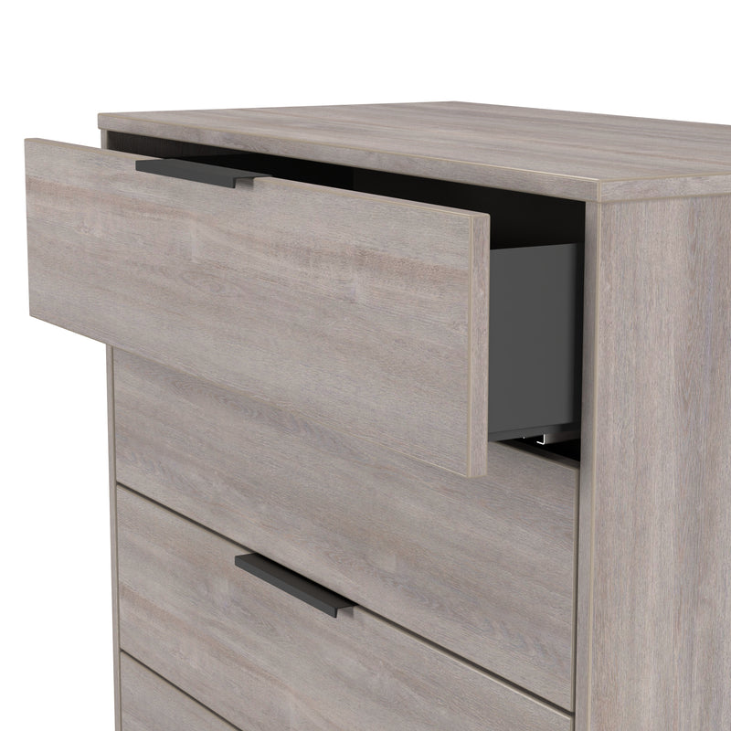 Havana Ready Assembled 5 Drawer Chest in Grey Oak