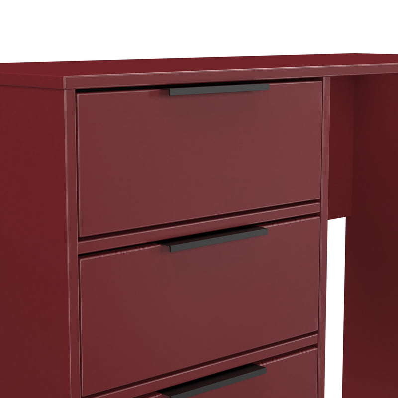 Havana Ready Assembled 4 Drawer Vanity in Red Matt