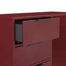 Havana Ready Assembled 4 Drawer Vanity in Red Matt