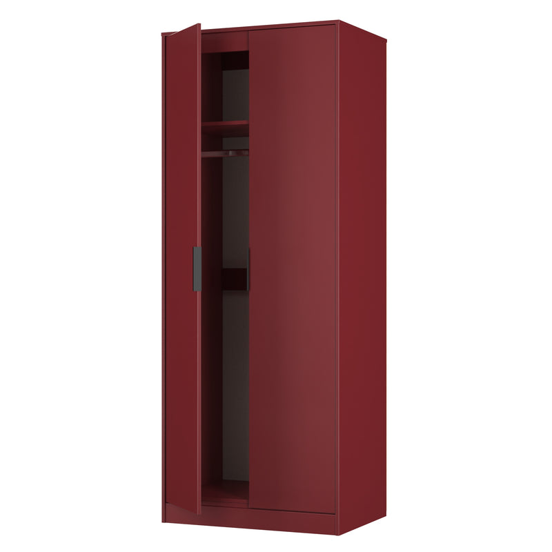 Havana Ready Assembled 2 Door Wardrobe in Red Matt