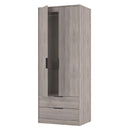 Havana Ready Assembled 2 Door 2 Drawer Wardrobe in Grey Oak