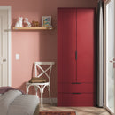 Havana Ready Assembled 2 Door 2 Drawer Wardrobe in Red Matt