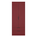 Havana Ready Assembled 2 Door 2 Drawer Wardrobe in Red Matt