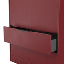 Havana Ready Assembled 2 Door 2 Drawer Wardrobe in Red Matt