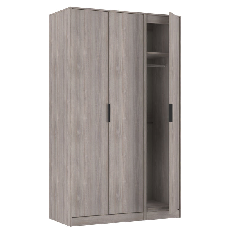 Havana Ready Assembled 3 Door Wardrobe in Grey Oak