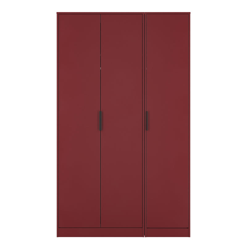Havana Ready Assembled 3 Door Wardrobe in Red Matt